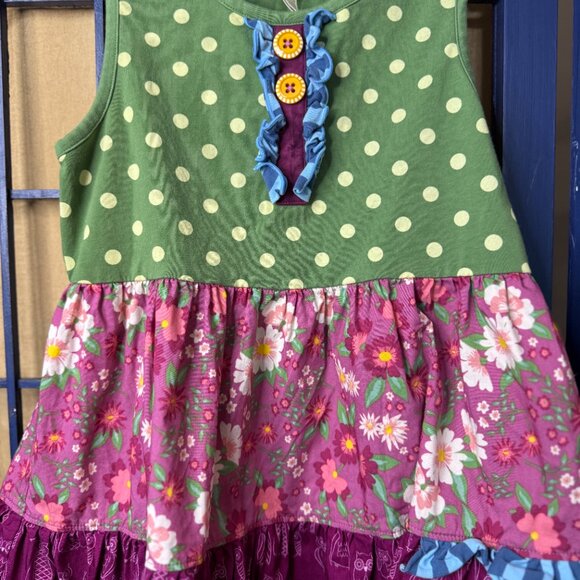 Matilda Jane “Love Bug” Polka Dot & Floral Tiered Dress – Size 6 - Picture 3 of 6